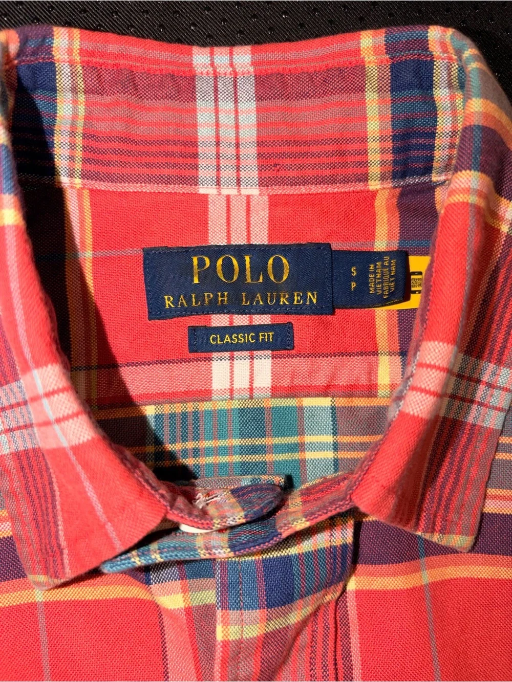 Polo Ralph Lauren Mens ‘s Small Classic Fit Long Sleeve Plaid Cotton Workshirt